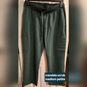 Mandala Scrub Pants - MIDNIGHT Green